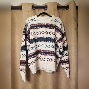 New Yorker Fair isle chunky knit sweater L